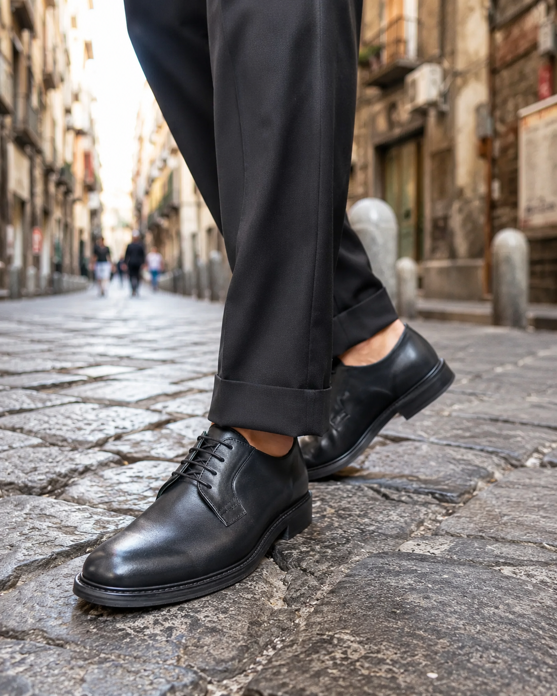 Derby in pelle nera