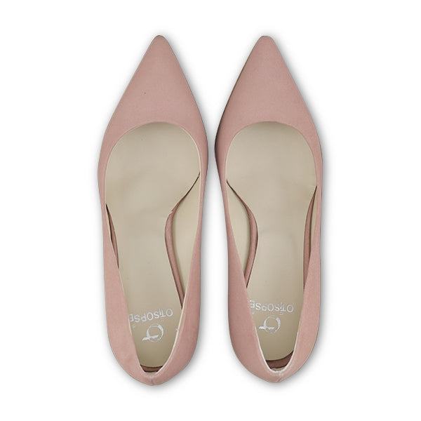 Pink suede pumps with 70mm heel