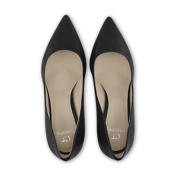 Black nappa pumps with 70mm heel
