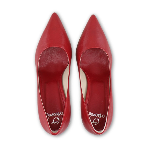 Red leather pumps with 90mm heel