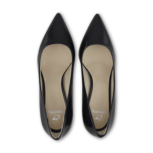 Black naplak pumps with 70mm heel