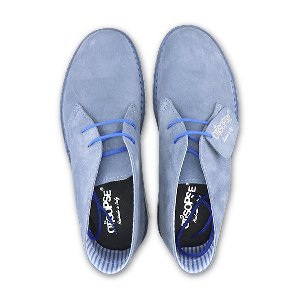 Vibram bokacsizmák farmerkék velúrban