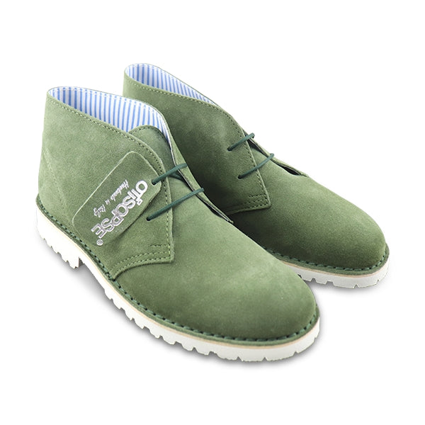 Polacchine Vibram in camoscio verde