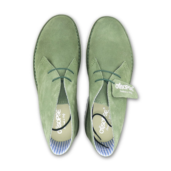 Polacchine Vibram in camoscio verde