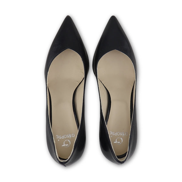 Black naplak pumps with 70mm heel