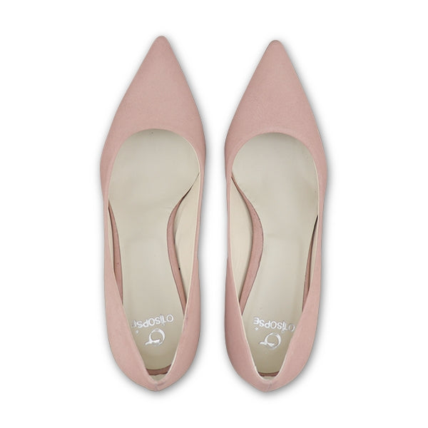 Pink suede pumps with 50mm heel