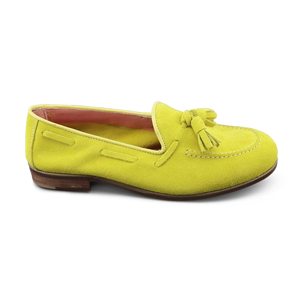 Mocassini camoscio giallo