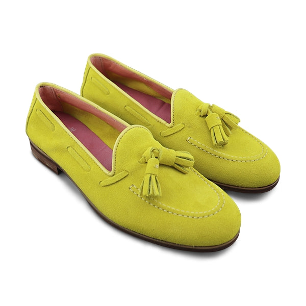 Mocassini camoscio giallo