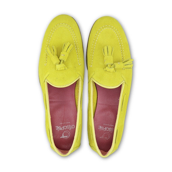 Mocassini camoscio giallo