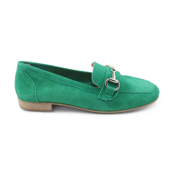 Mocassini camoscio verde