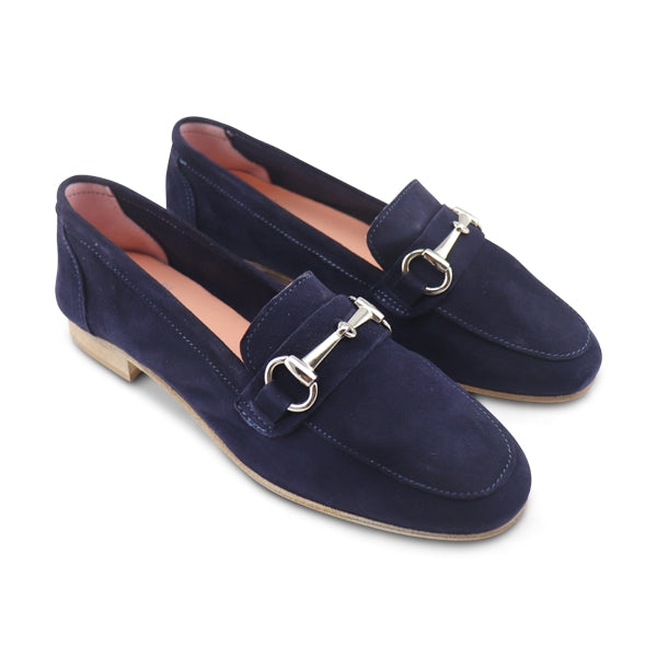 Mocassini camoscio blu