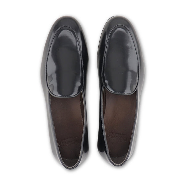 Slipper in pelle abrasivata nera