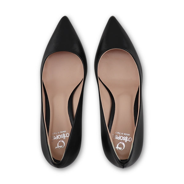 Black nappa pumps with 70mm heel