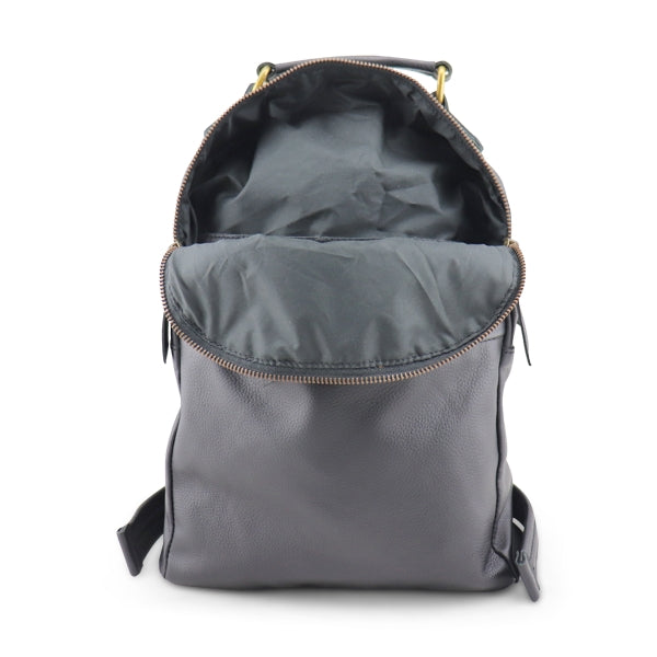 Zaino in pelle bottolato nero
