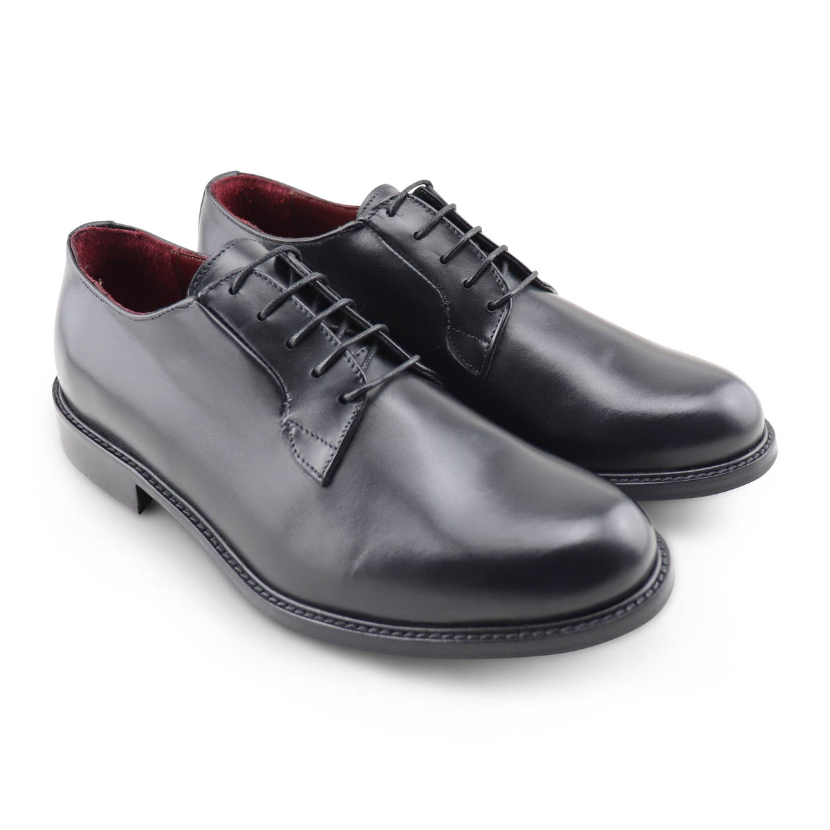 Derby nero in pelle