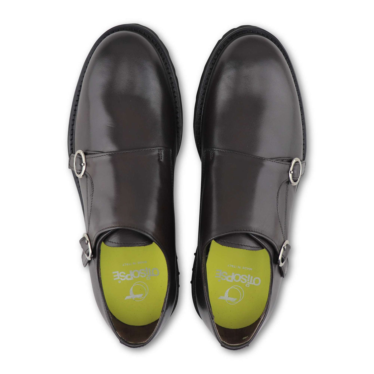 Doppia fibbia Vibram moro in pelle
