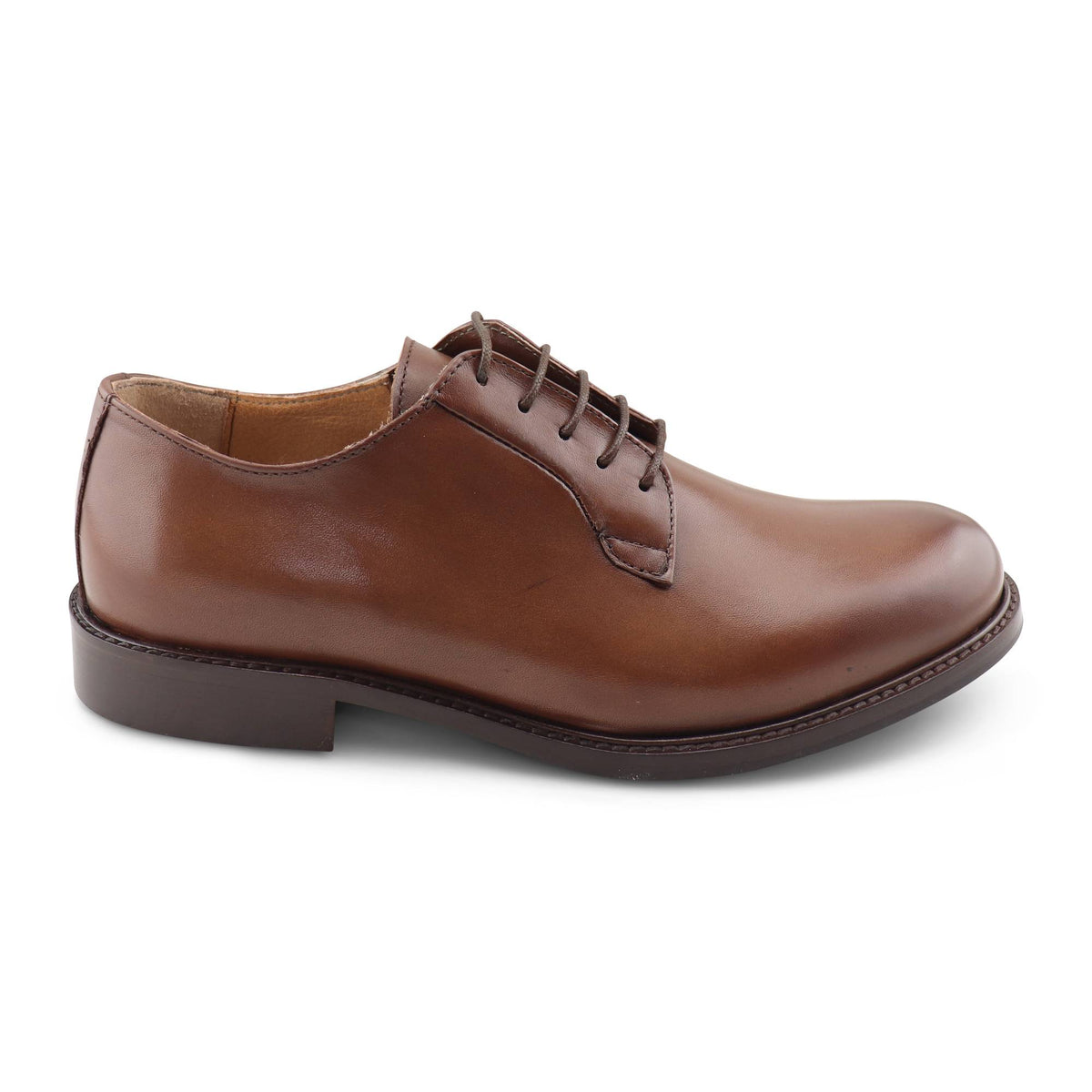 Derby cuoio in pelle