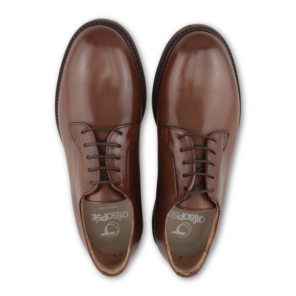 Derby cuoio in pelle