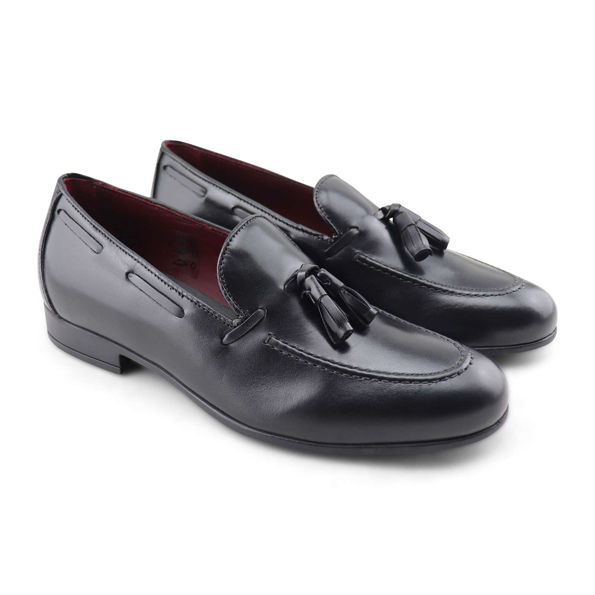 Mocassini fiocco in pelle nera
