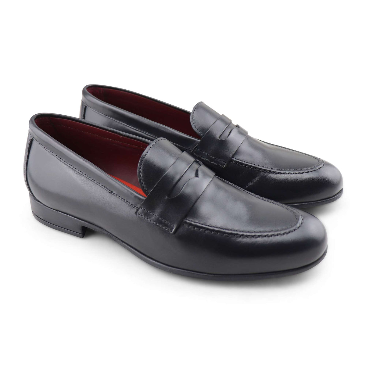 Mocassini bendina in pelle nera