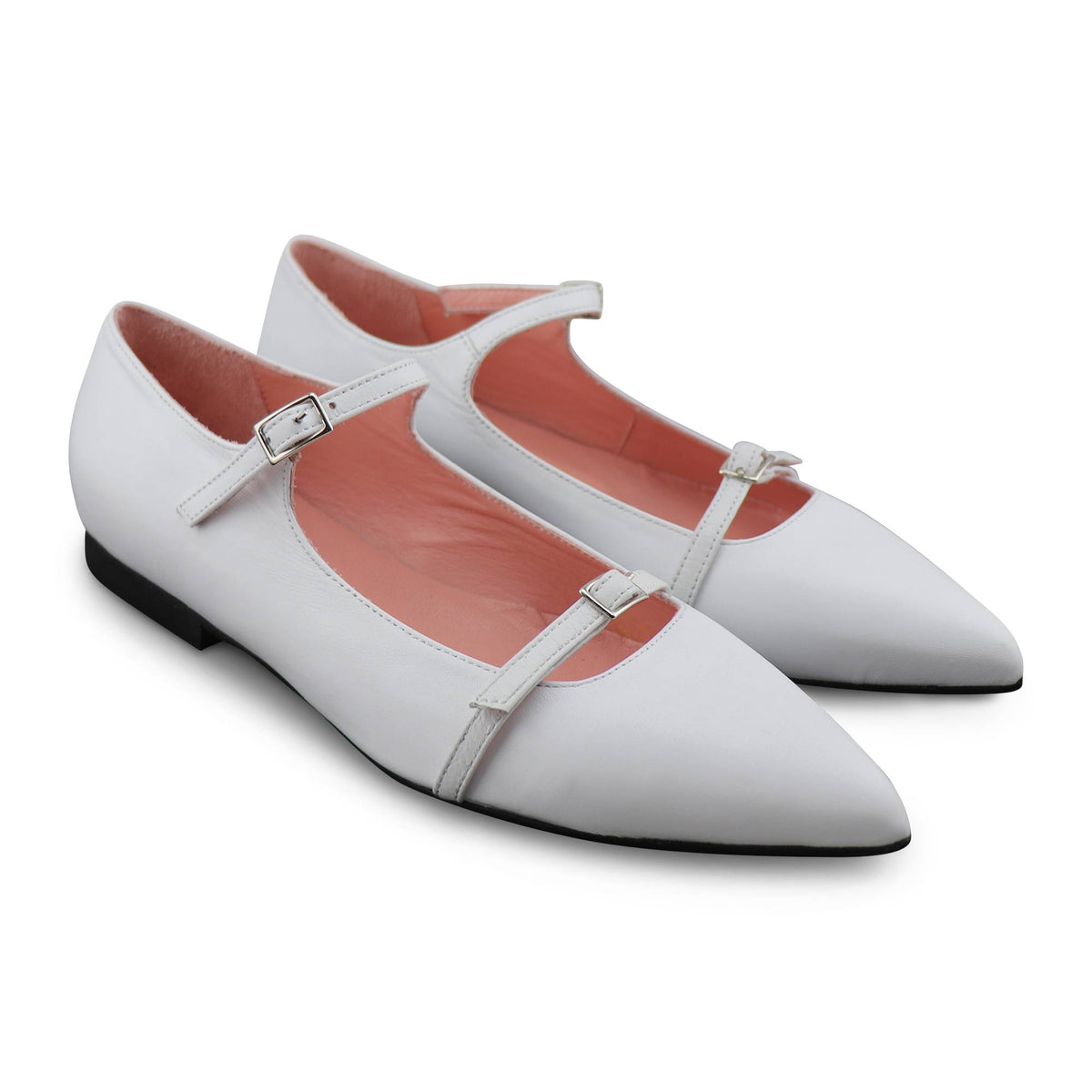 Flat shoes Imma in pelle bianca