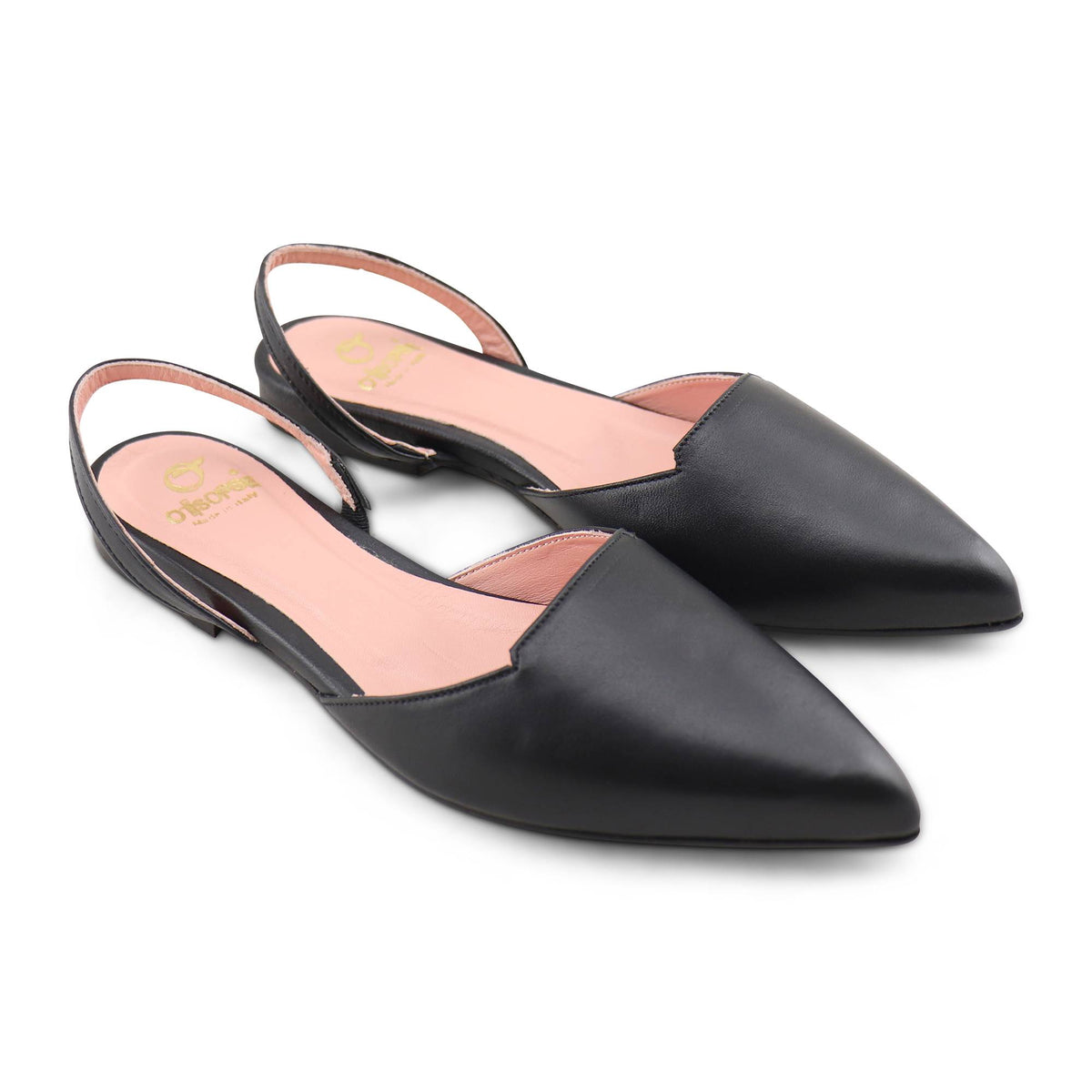 Flat shoes in pelle nera
