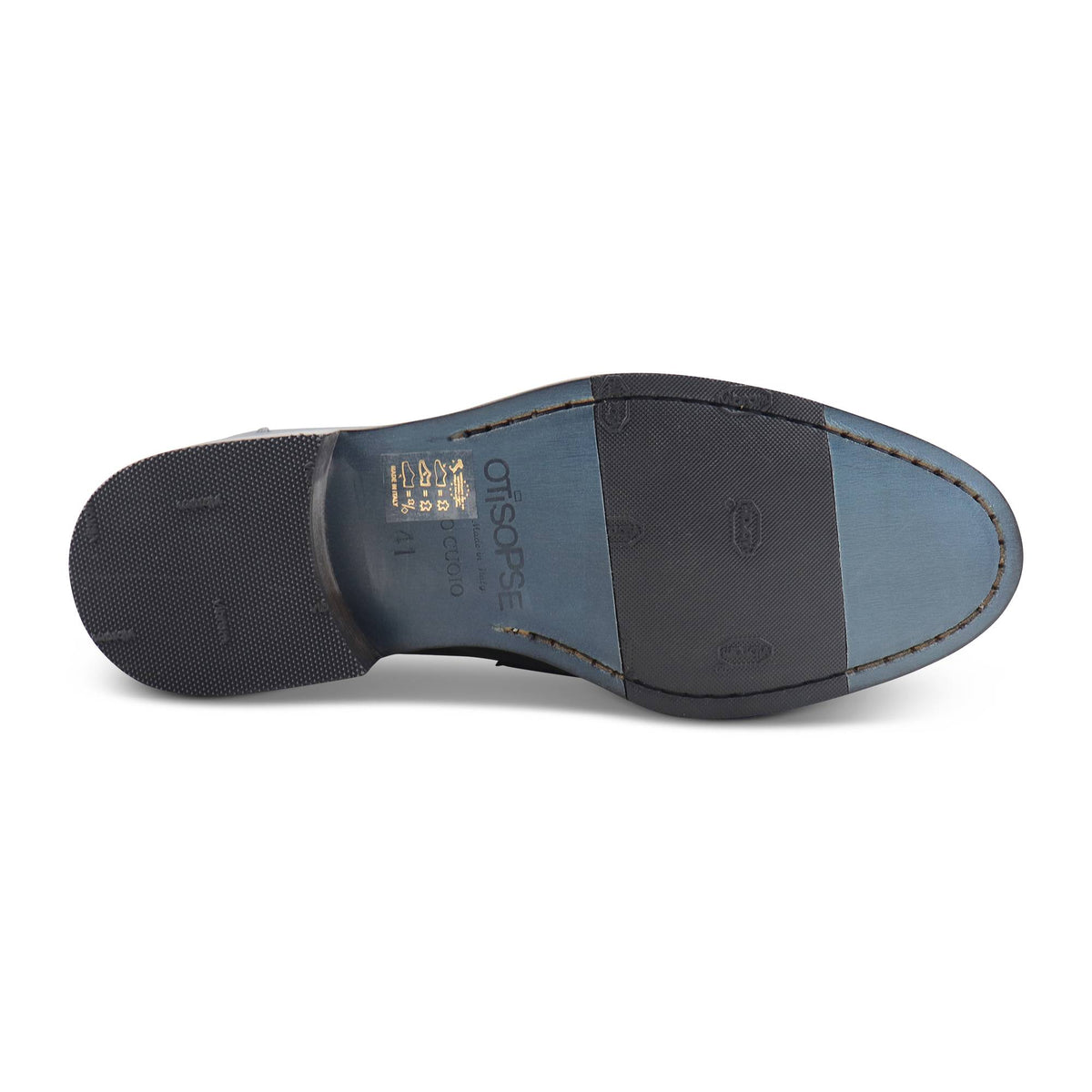 Mocassini pelle blu