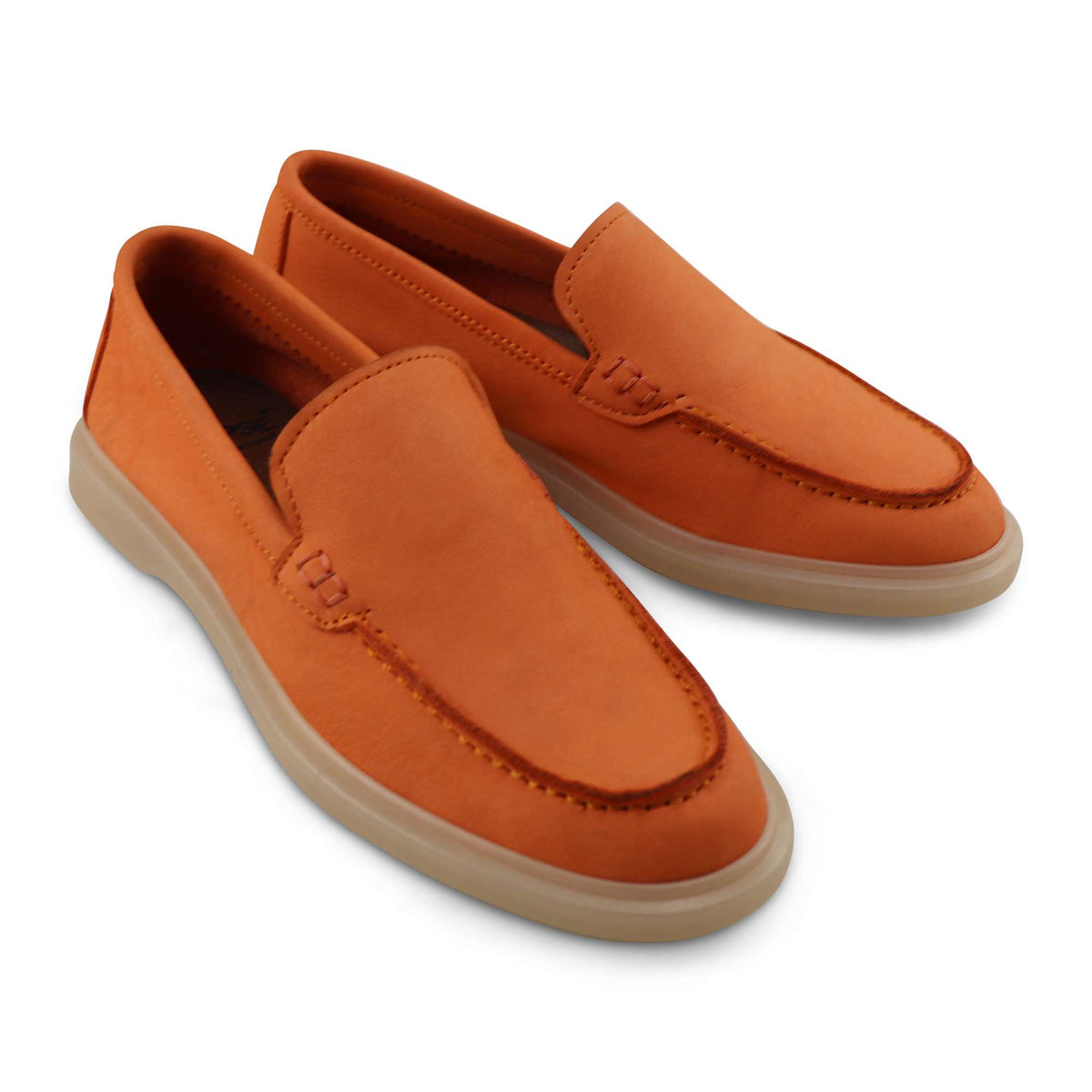 Mocassini nabuk arancio