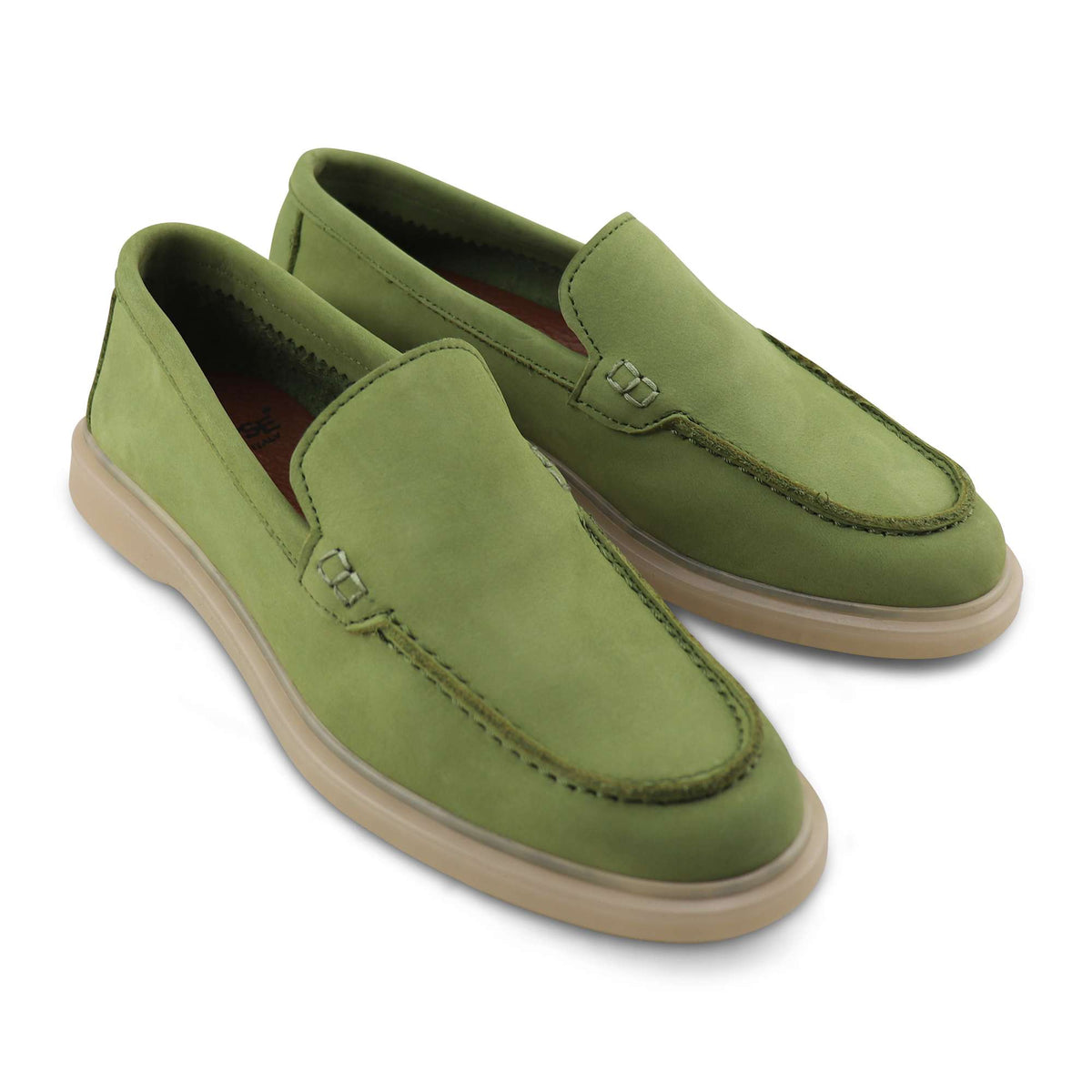 Mocassini nabuk verde