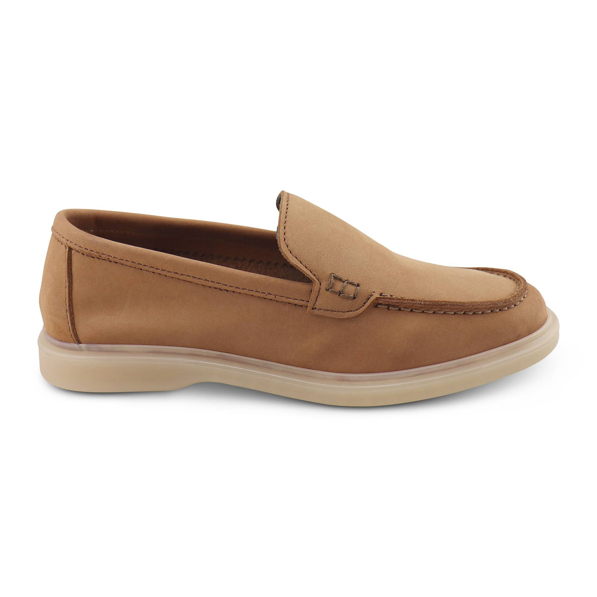 Mocassini nabuk camel