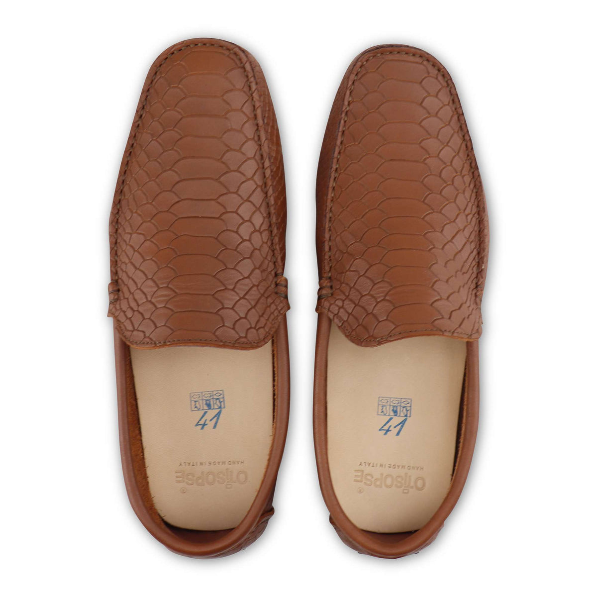 Mocassini con Gommini in pelle cuoio