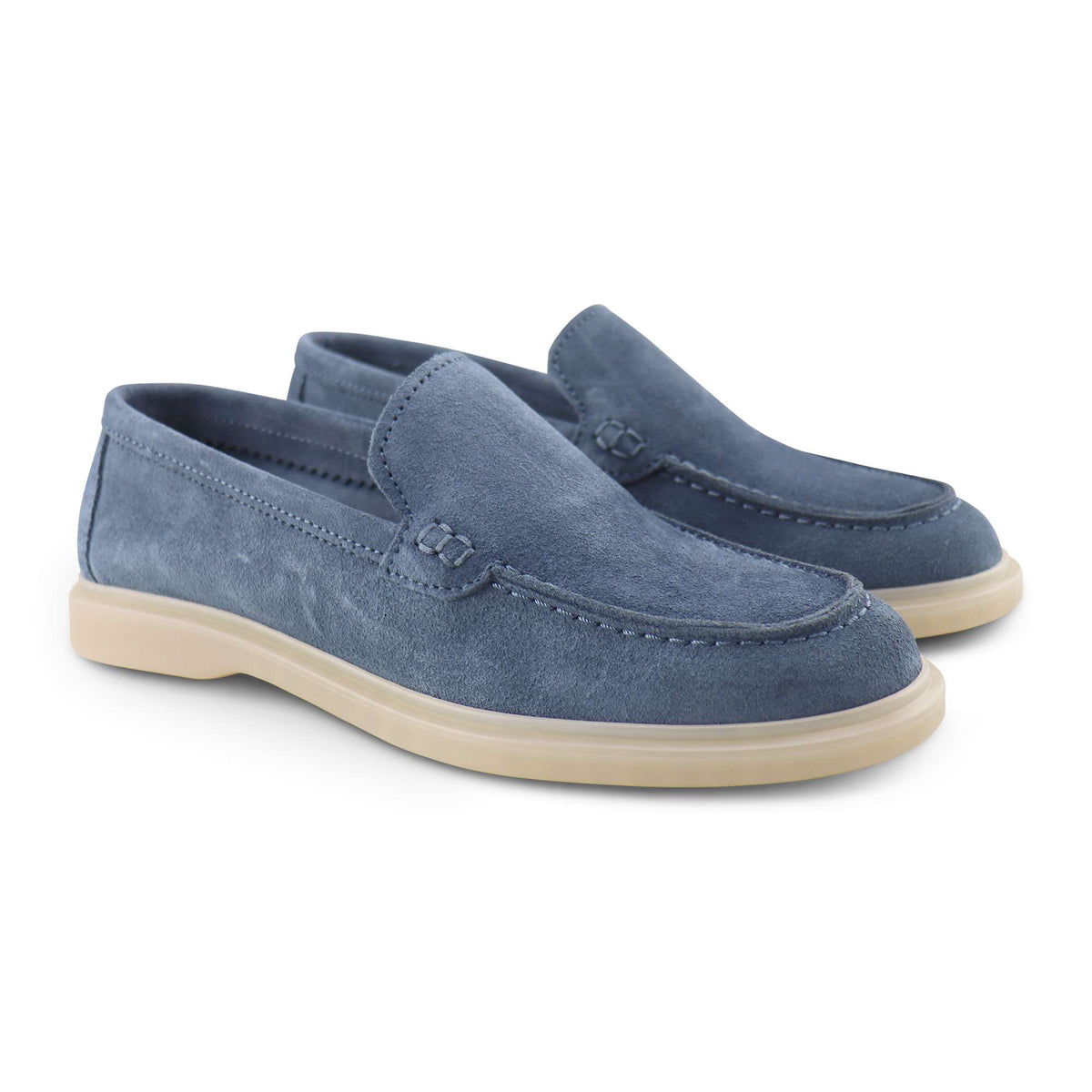 Mocassini in camoscio jeans