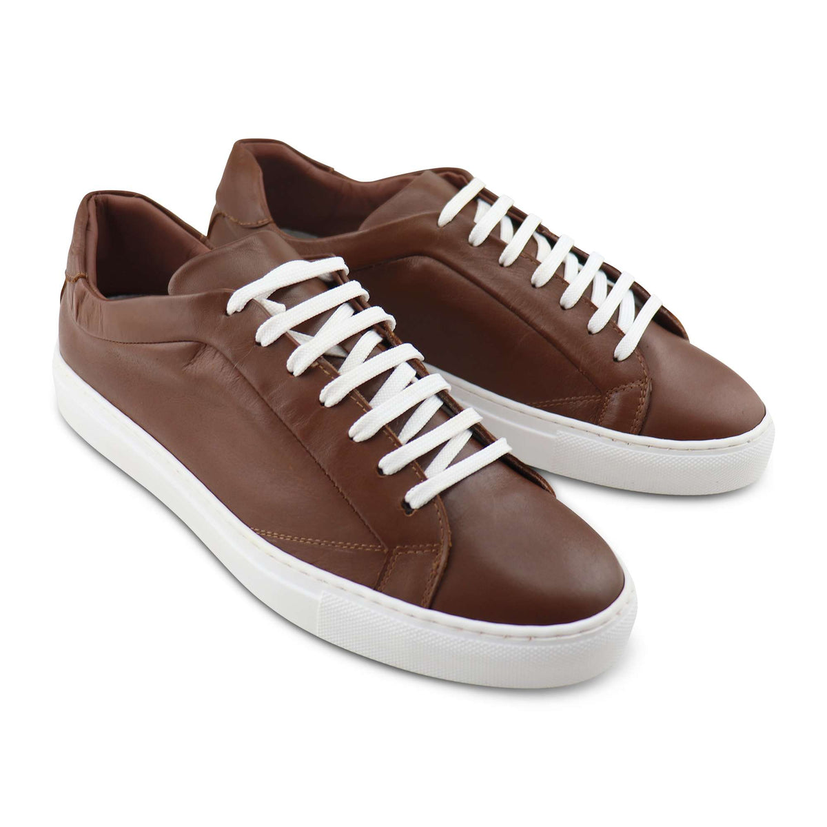 Sneakers in pelle cuoio