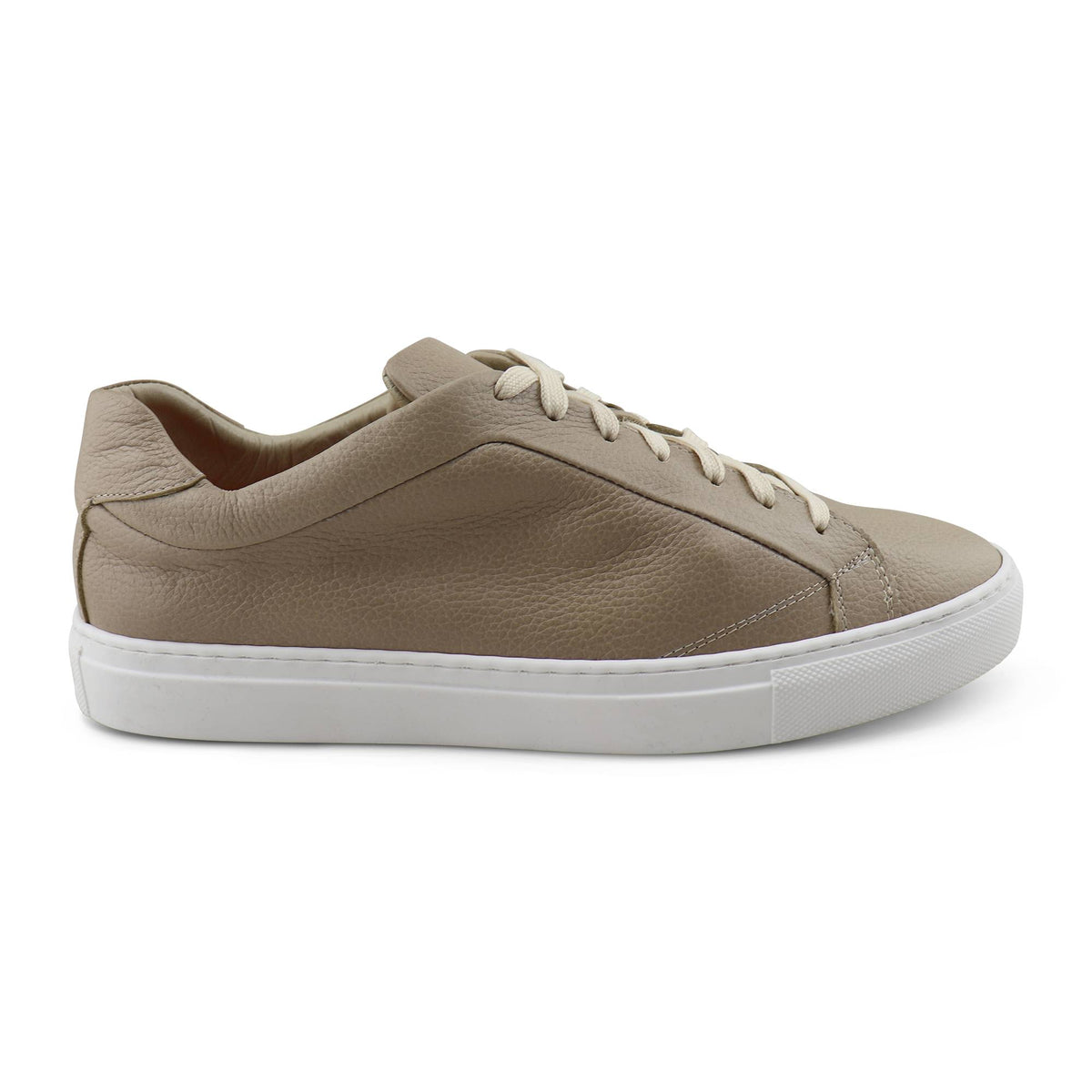Sneakers in pelle martellata beige