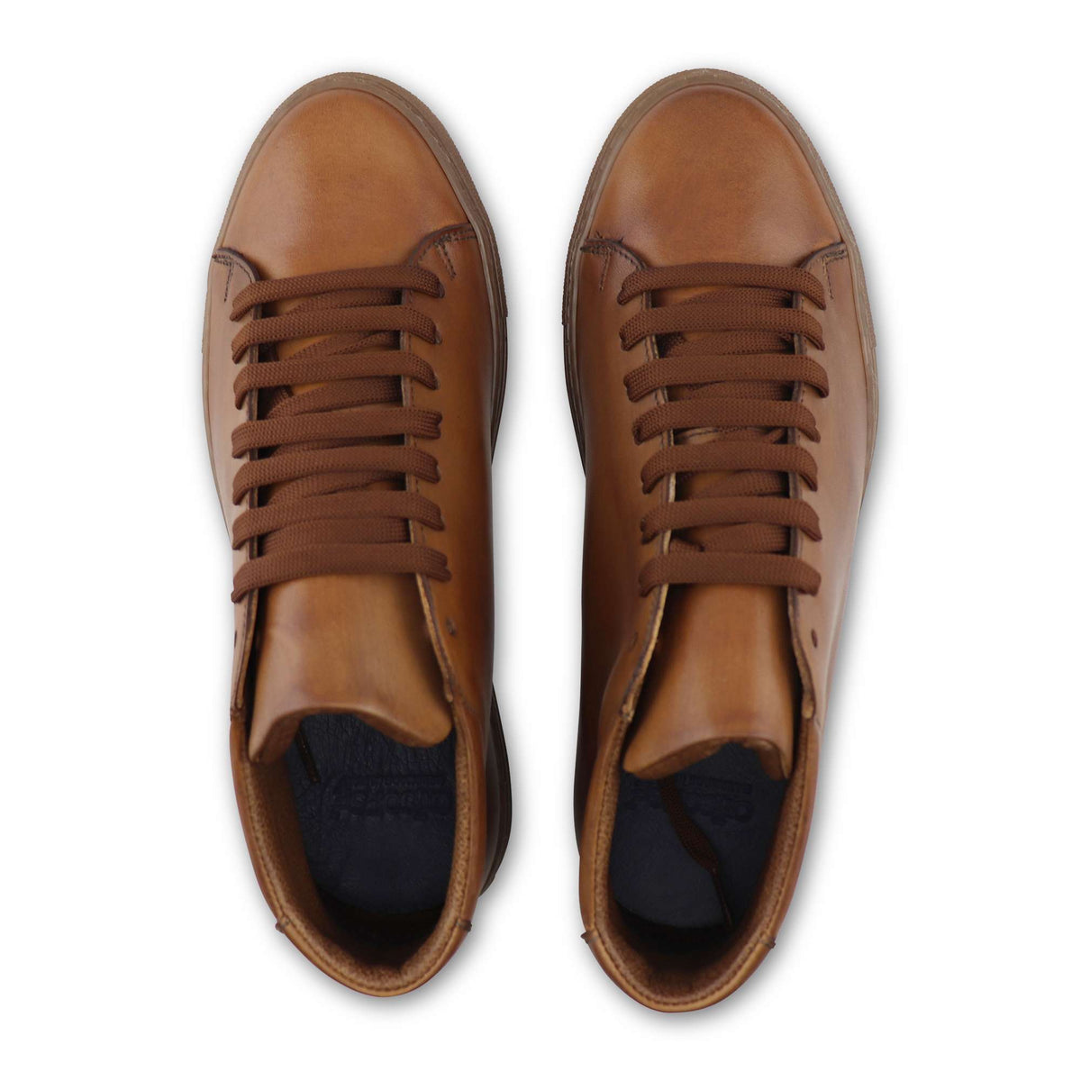 Sneakers in pelle cuoio