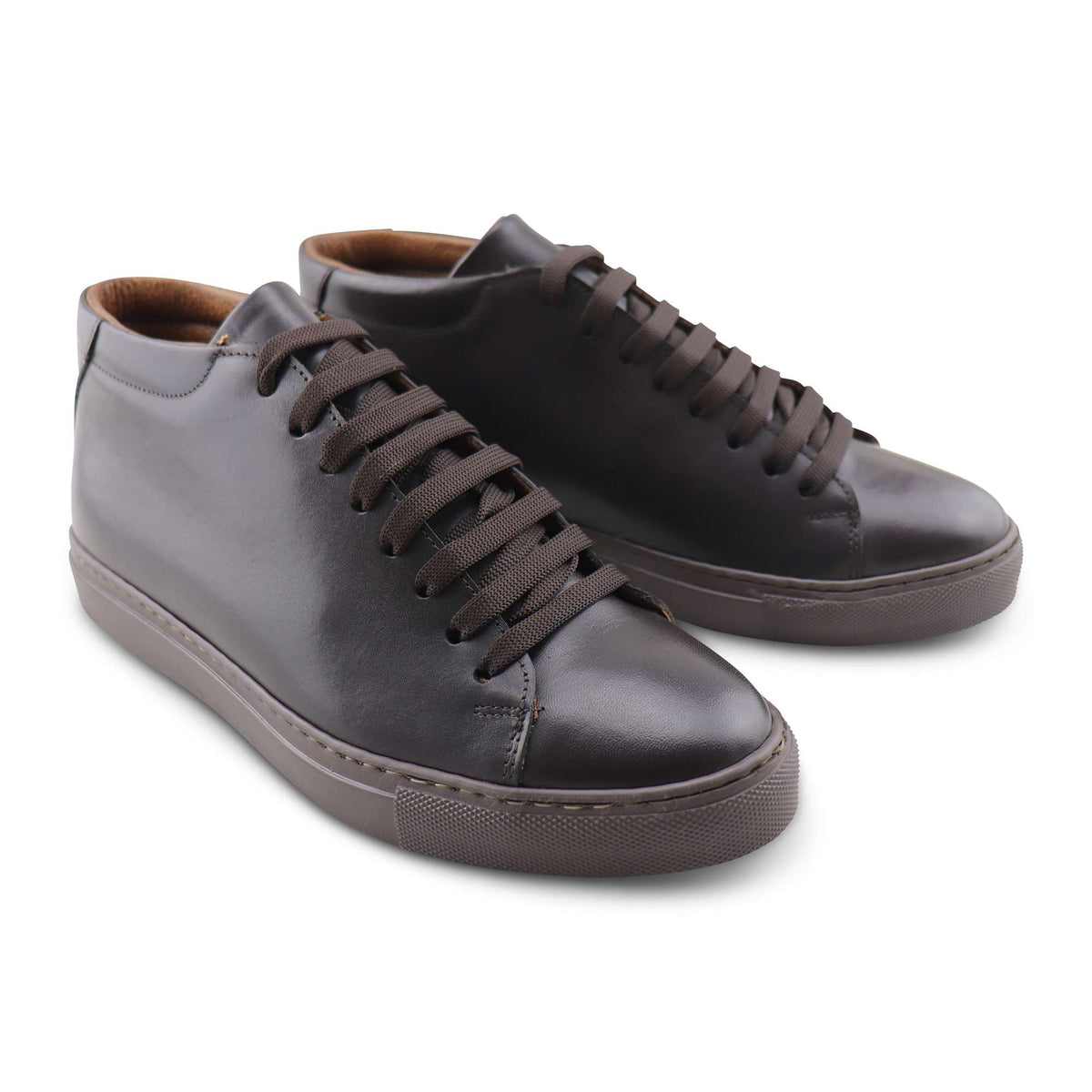 Sneakers in pelle testa di moro