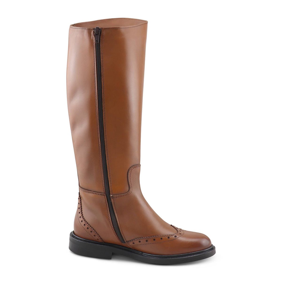 Stivale in pelle marrone