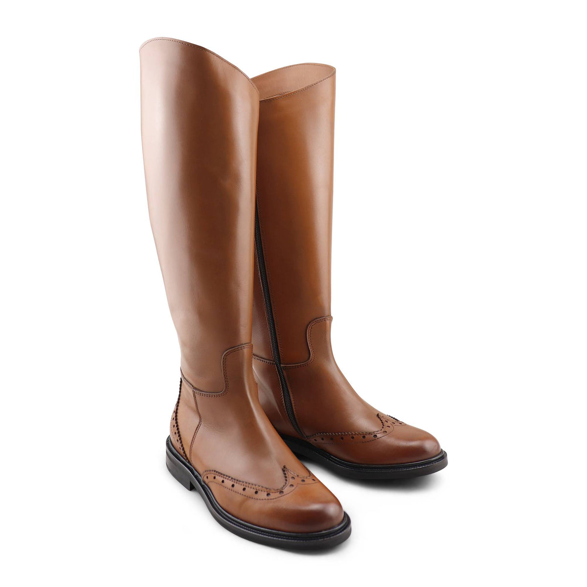 Stivale in pelle marrone