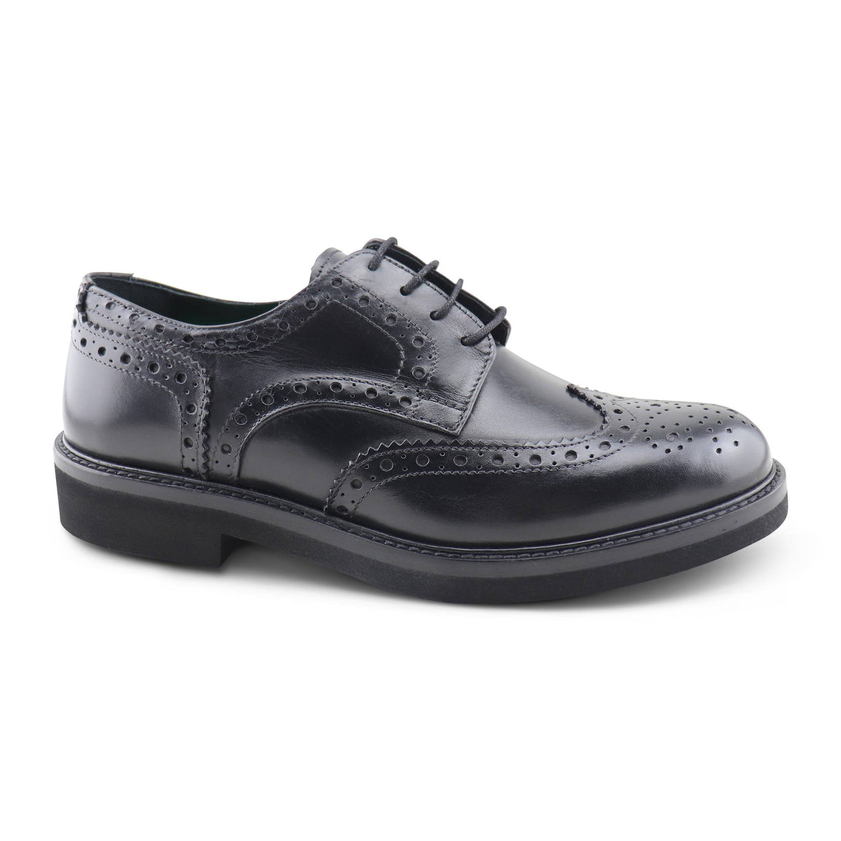 Derby in pelle nera