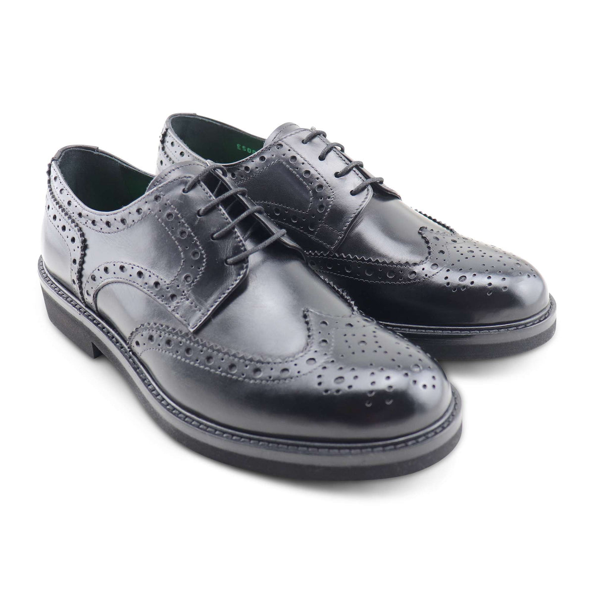 Derby in pelle nera