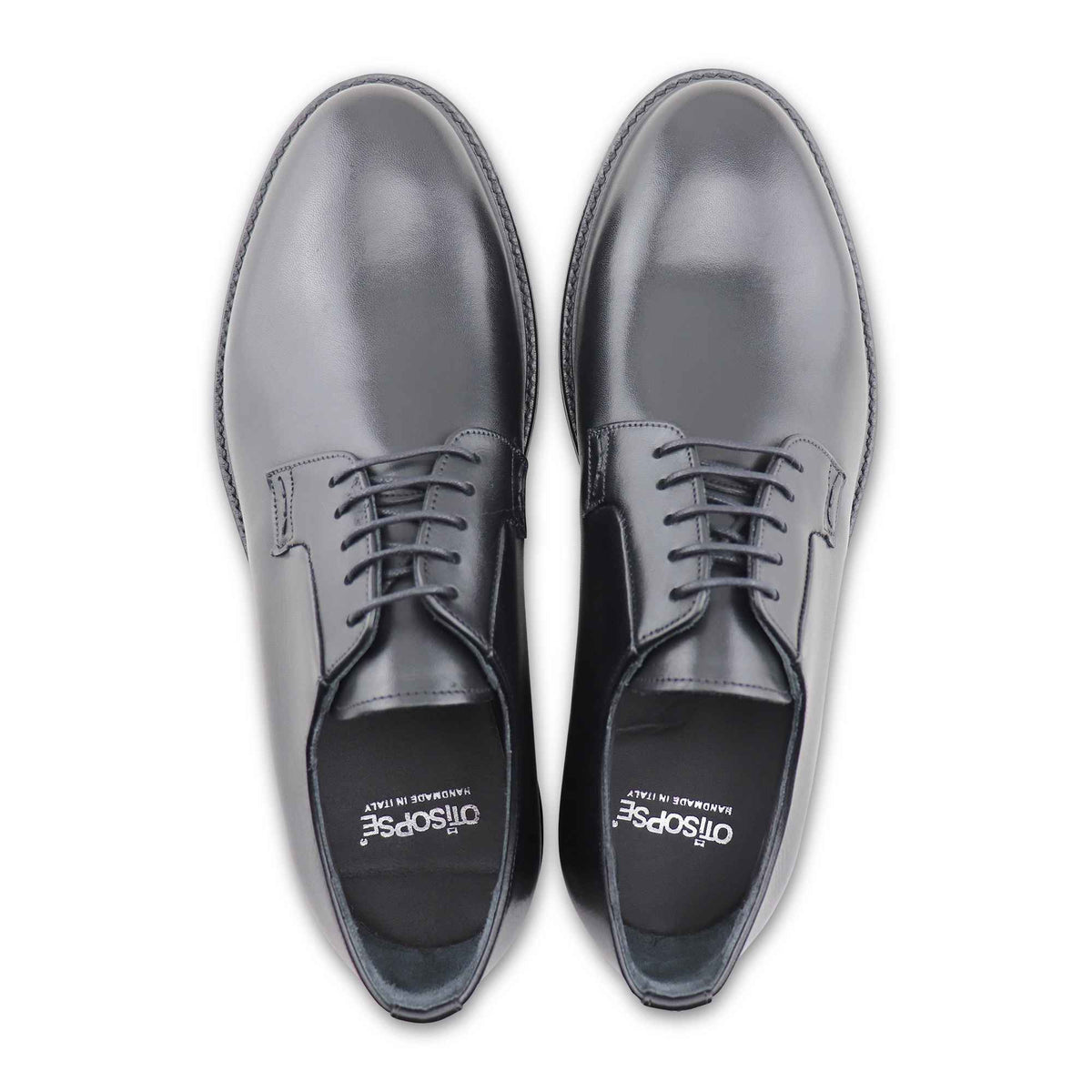 Derby in pelle nera