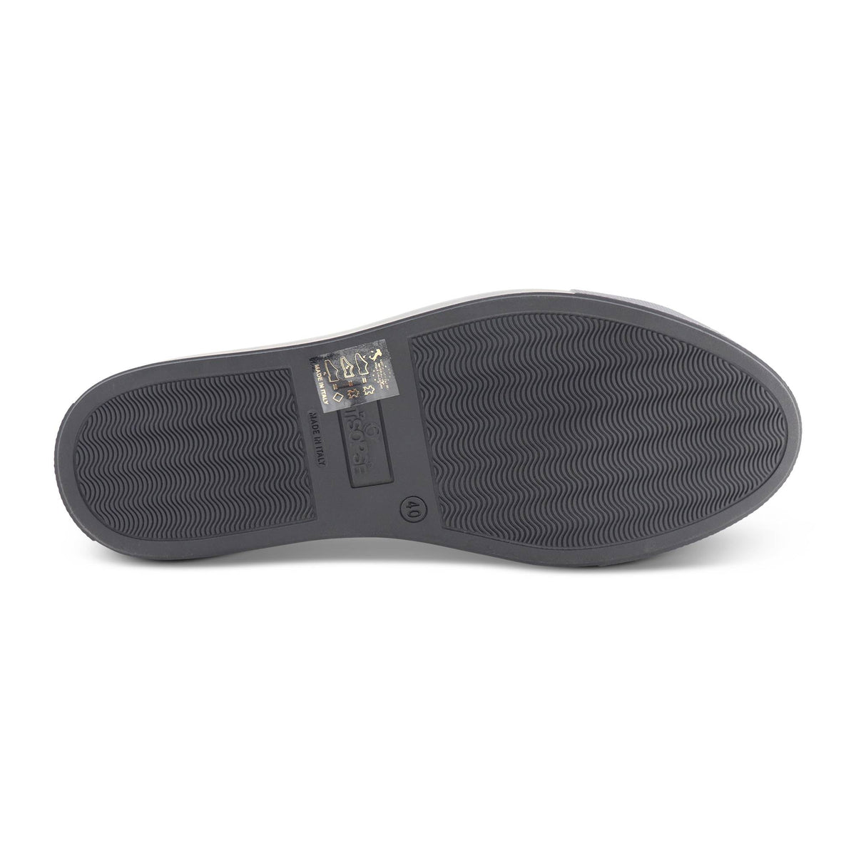Sneakers in pelle martellata nera