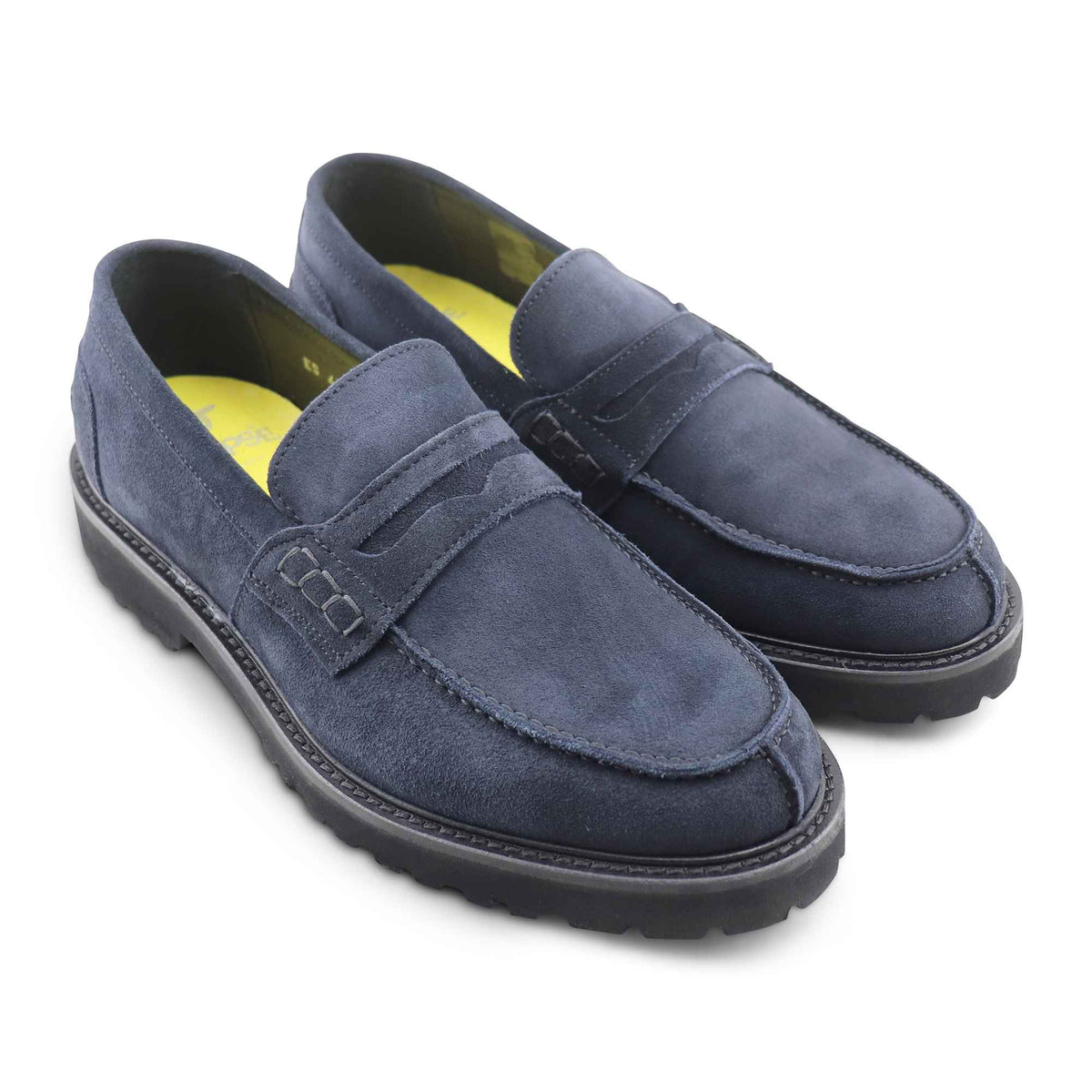 Mocassini in camoscio blu