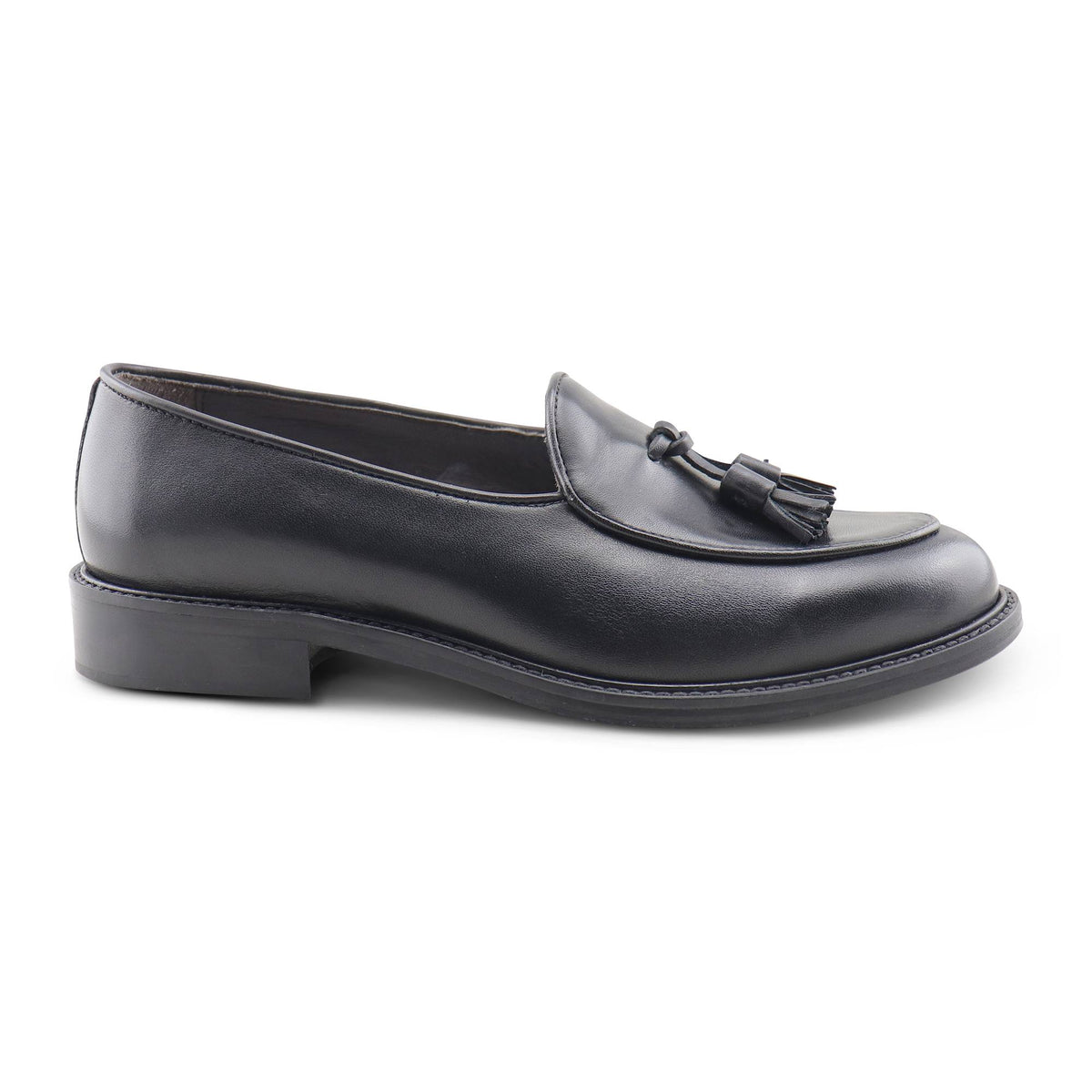Tassel in pelle nera