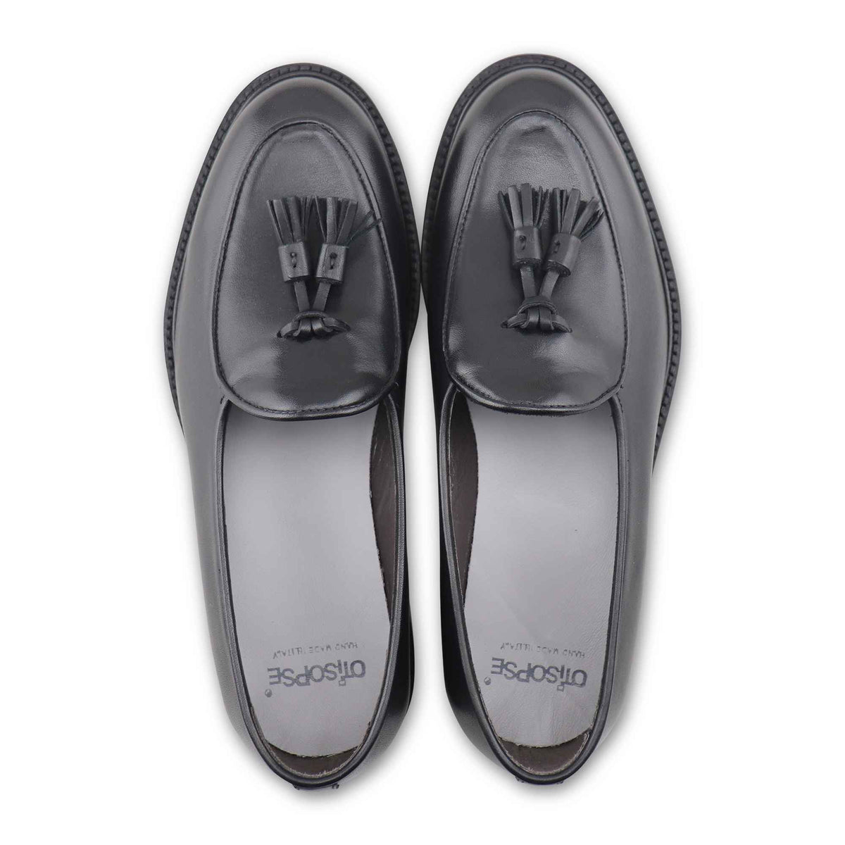 Tassel in pelle nera