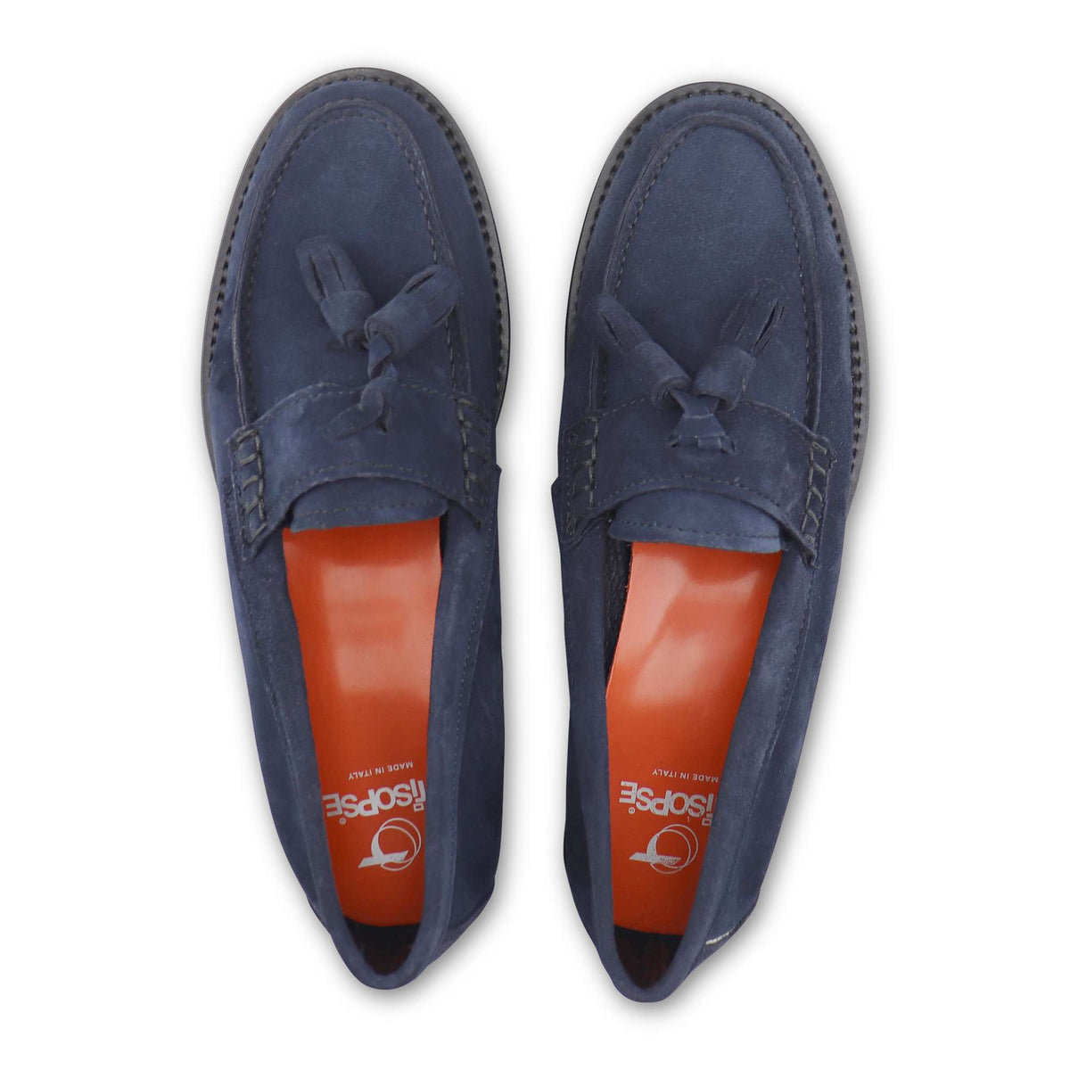 Mocassini camoscio blu
