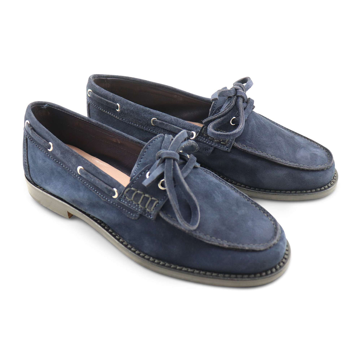 Mocassini fasuta camoscio blu