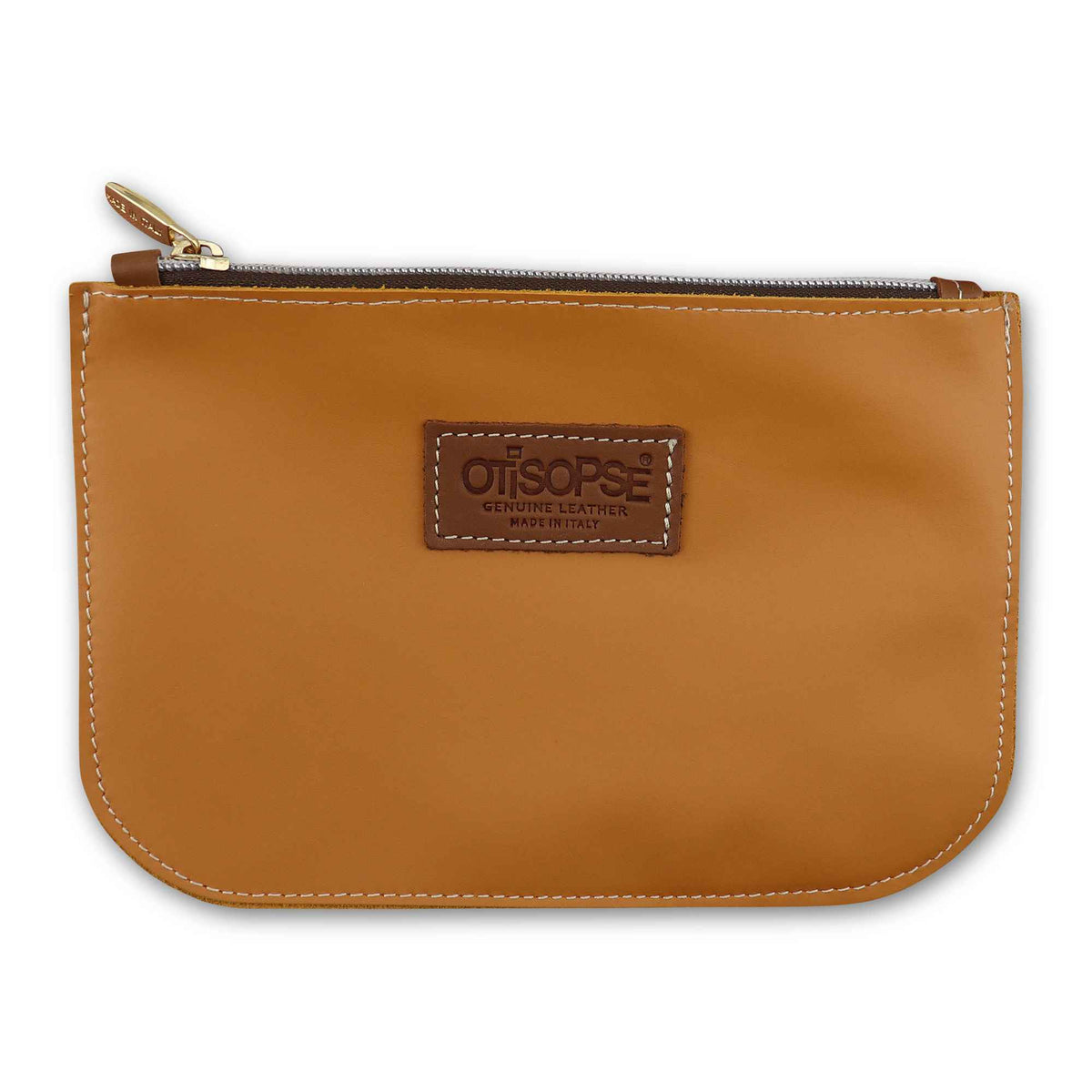 Pochette in pelle cuoio