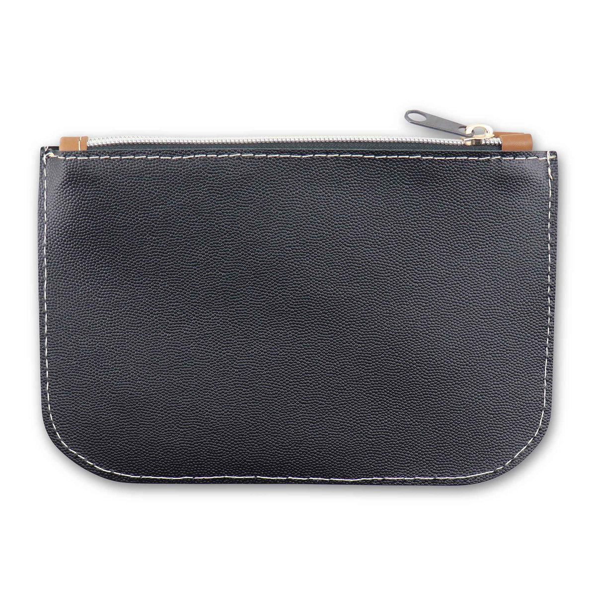 Pochette in pelle martellata nera