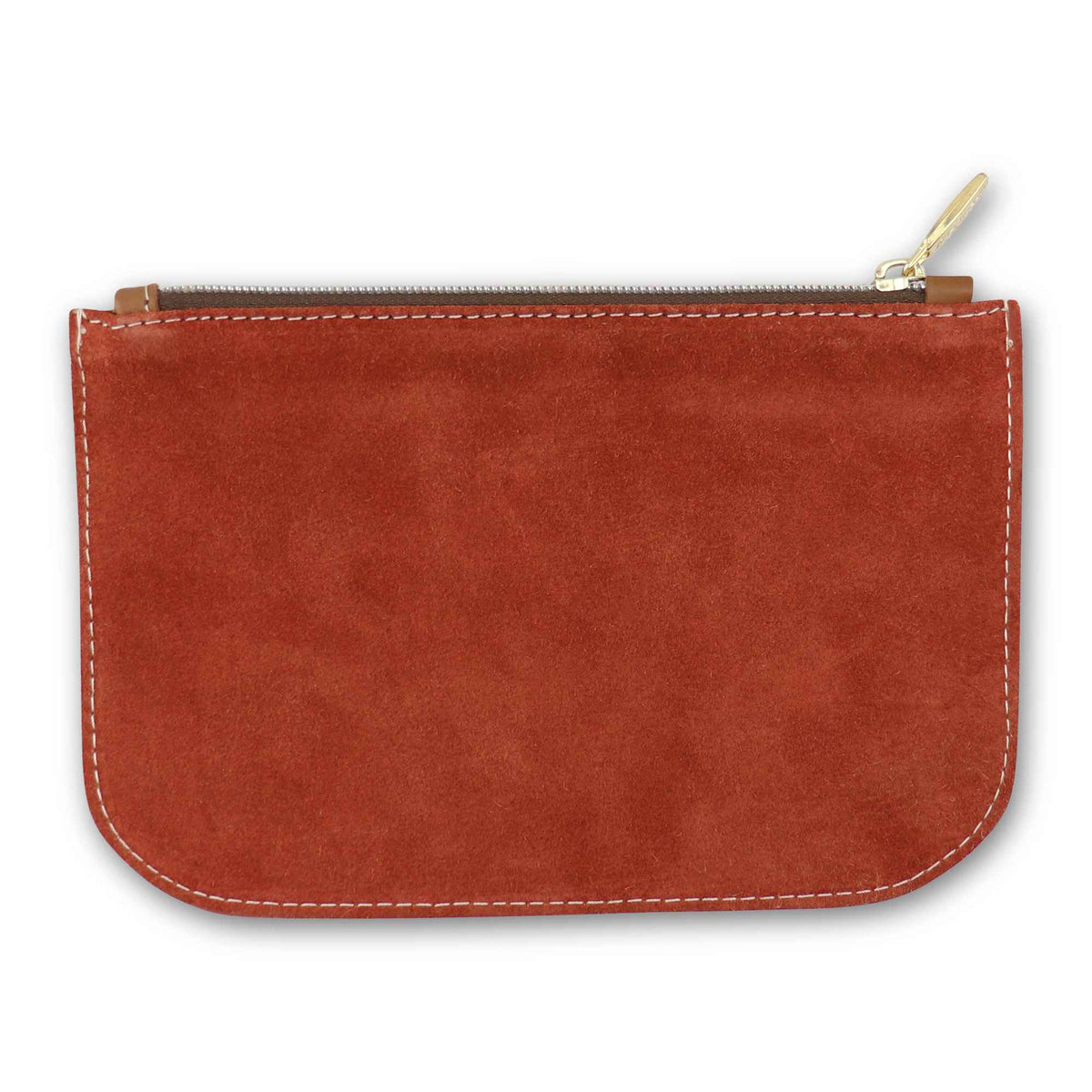 Pochette in camoscio marrone